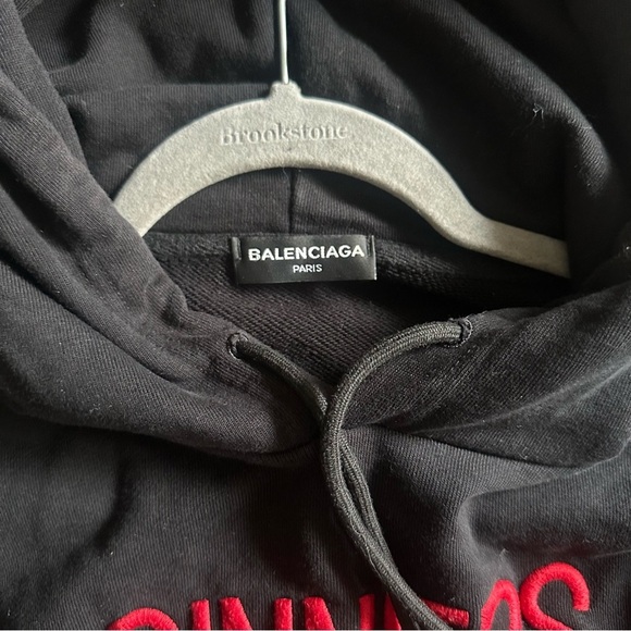 Balenciaga Sinners Black Hoodie with Red and Gold Embroidery L - Picture 10 of 16